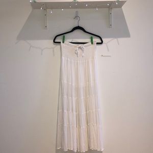 White Flowy Maxi Skirt